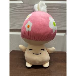 Way To Celebrate Mushroom Plush 13" Pink Floral Hat Stuffed Animal Walmart
